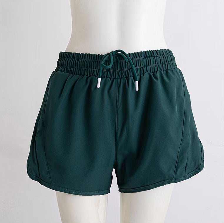 Women Running Shorts Quick Dry Bottom Loose Sport Yoga Liner Shorts