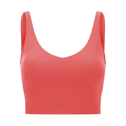 Women Padded Gym Yoga Sport Top Longline Cross Strap Workout Exercise