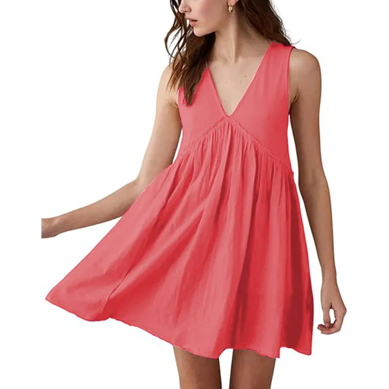 Womens Tennis Dress Pleated Sleeveless Built in Shorts