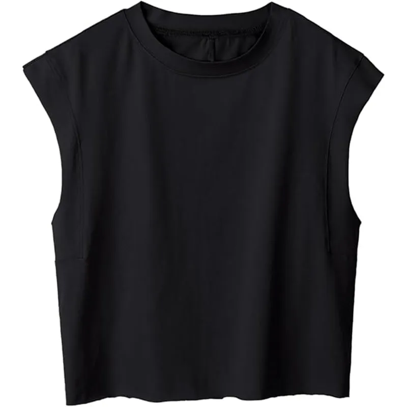 Womens Vests Crop Tank Tops Linen Button Casual Blazer Suit Waistcoat