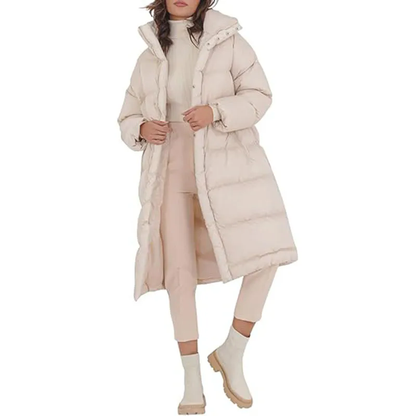 Women's Winter Long Sleeve Jacket Collar Baggy Long Down Coats