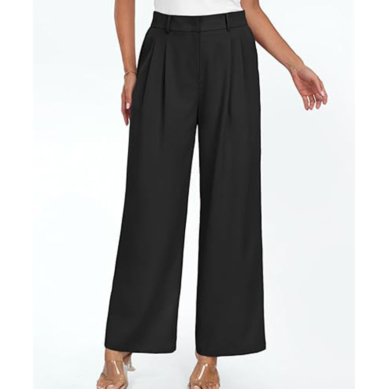 High Waisted Women Casual Trousers with Pockets Workout Full Length
