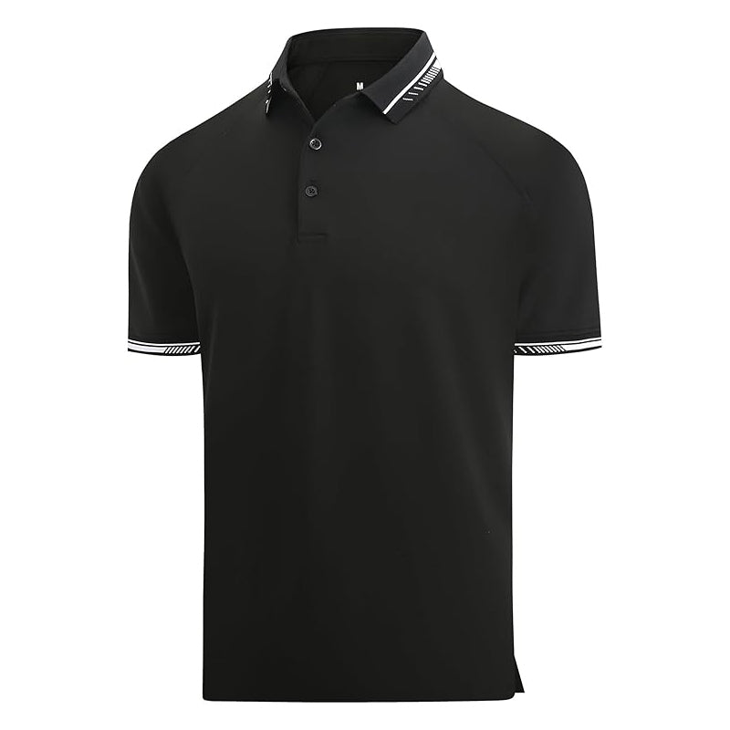 Men's golf shirt with moisture wicking and quick drying short sleeves