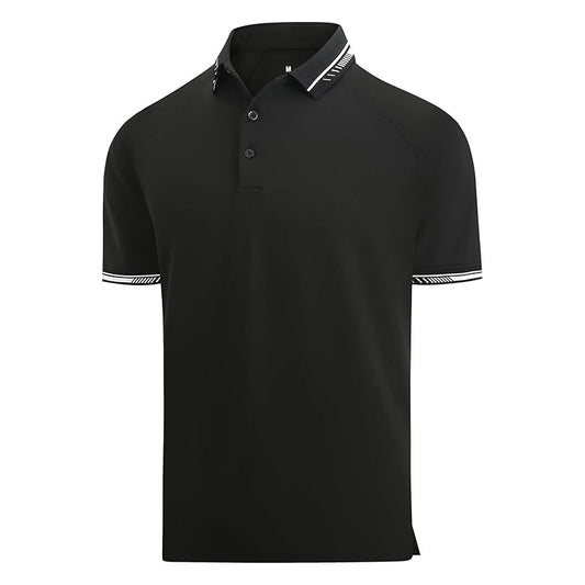 Men's golf shirt with moisture wicking and quick drying short sleeves