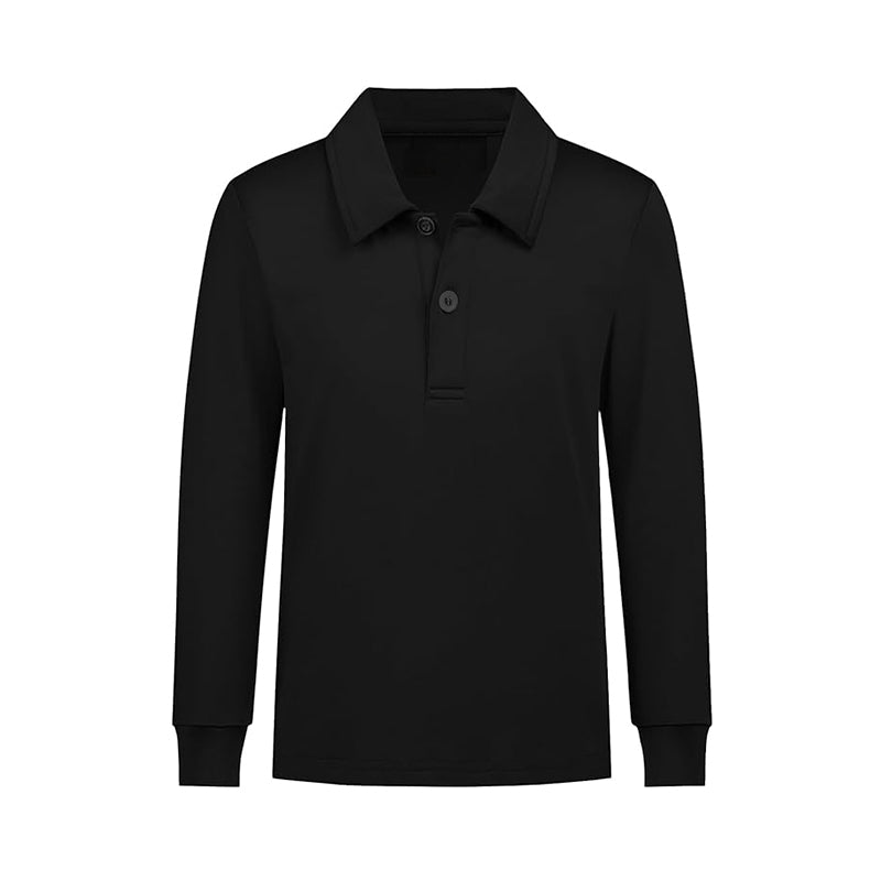Men Dry Fit Casual Collared Long Sleeve