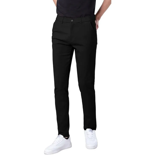 Men Skinny Stretchy Pants Slim Fit Slacks Trousers