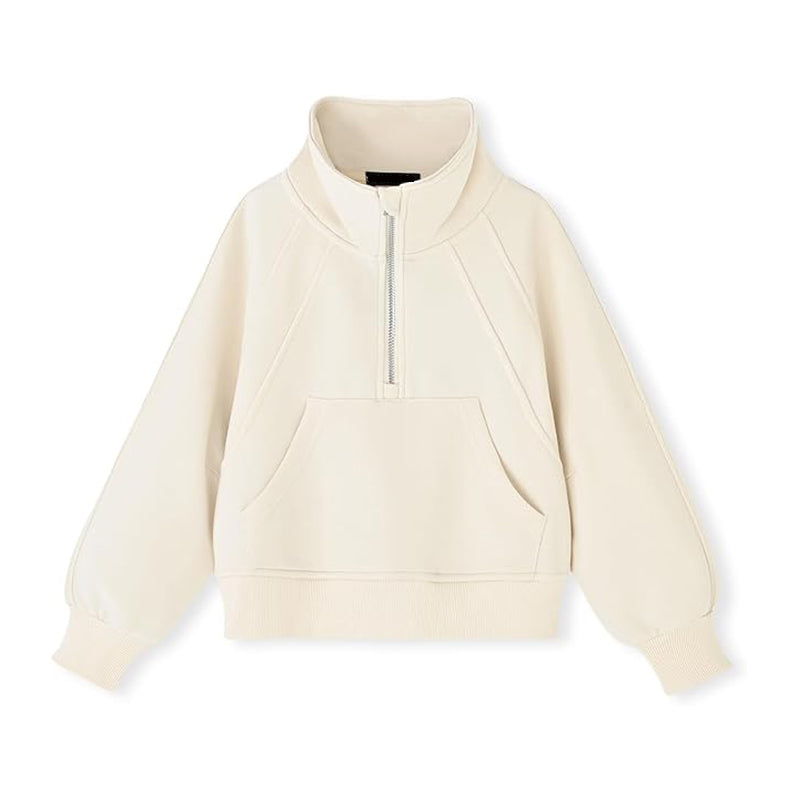 Womens Sweatshirts Half Zip Fleece