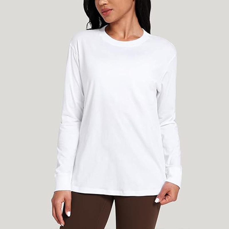 Women's round neck sports basic shirt casual top