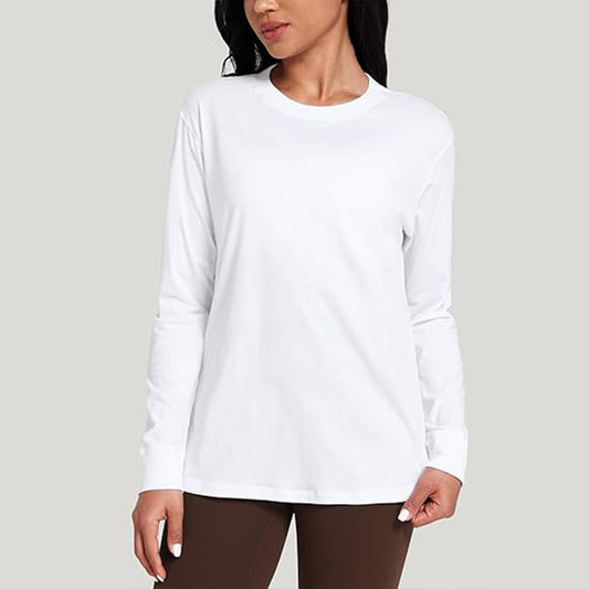 Women's round neck sports basic shirt casual top