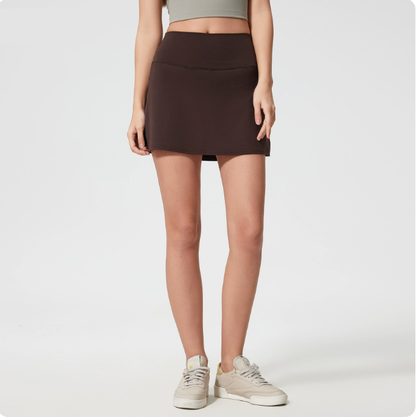 4 Color Womens High Waist Casual Beach Short Skirts Built-in Shorts
