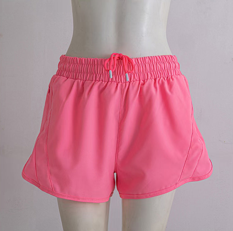 Women Running Shorts Quick Dry Bottom Loose Sport Yoga Liner Shorts