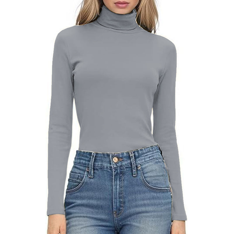 Long Shirt Stretchy Women Square Long Sleeve Shirts Lady Breathable Fabric Top