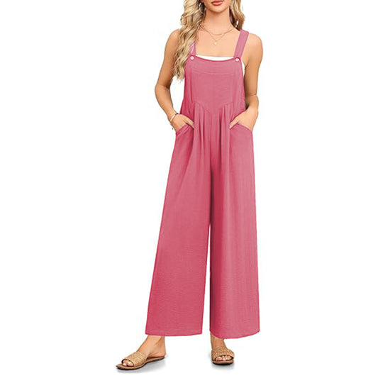 Sleeveless Jumpsuits for Women Wide Leg Pants