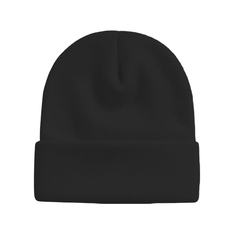 Flanged plain weave skull knitted hat soft fisherman's hat winter hat