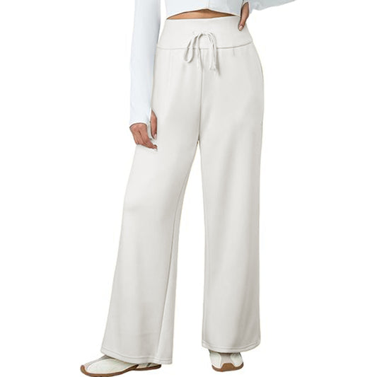 2025 Women Wide Leg Yoga Pants Elastic Waist Lounge Pants with Pockets