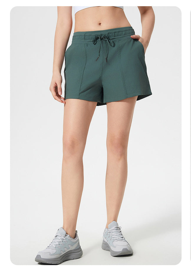 2025 Women Running High Waisted Pocket Sporty Workout Short