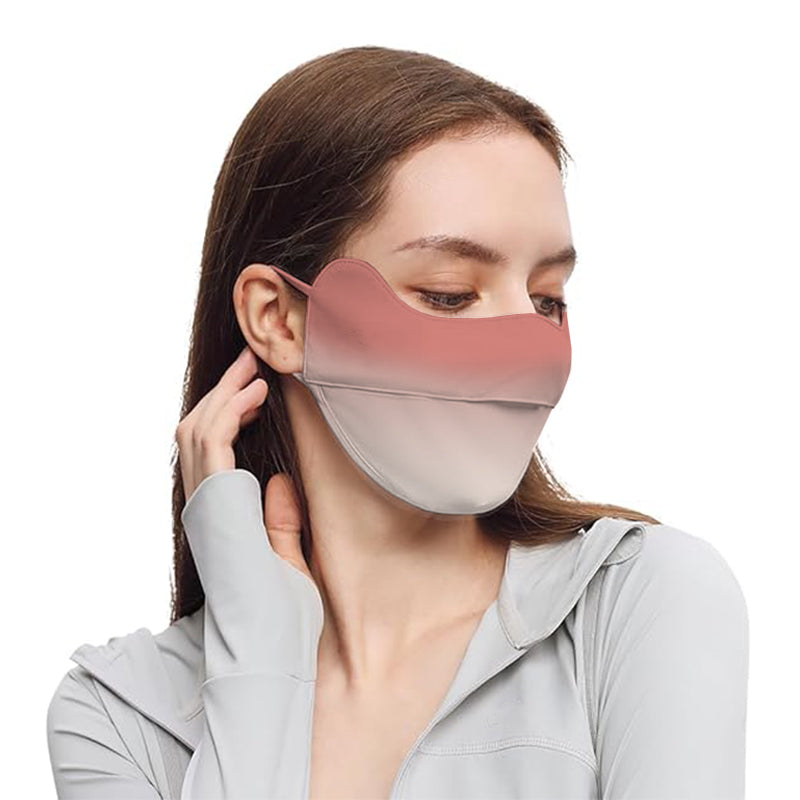 Ladies' sunscreen mask ice silk cool breathable mask washable and reusable