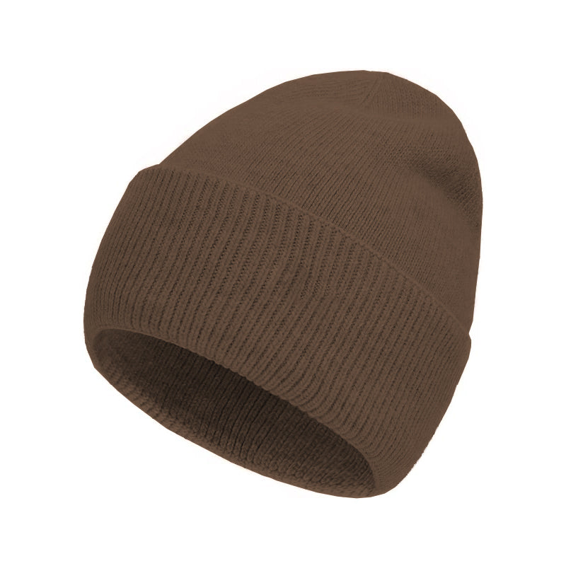 Wool Knit Beanies Winter Hats Soft Cashmere Warm Double Layer