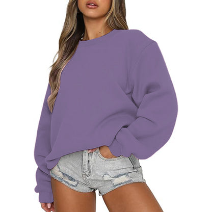 Women's sports shirt with oversized round neck