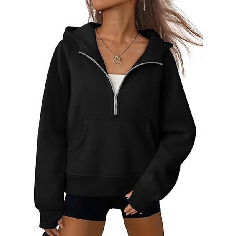 2025 Women Casual Hoodie Hooded Jacket Top