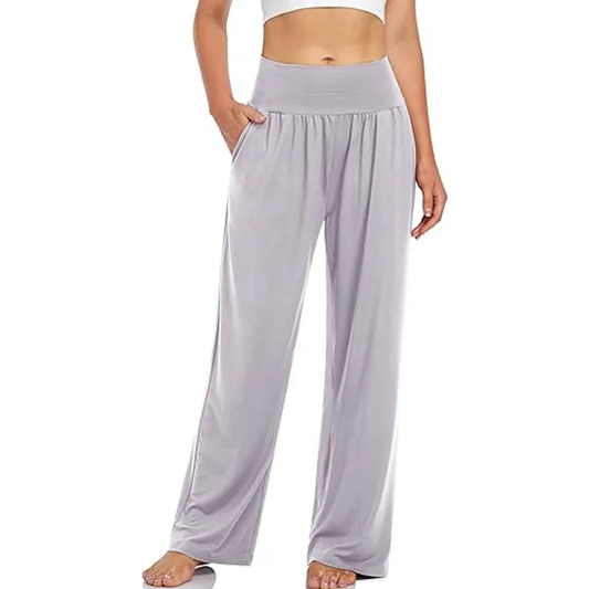 Women Wide Leg Pants with Pockets Stretch Casual Sweatpants