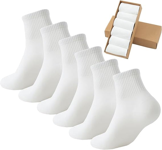 5 pairs Women's Crew Ankle Socks Pure Cotton