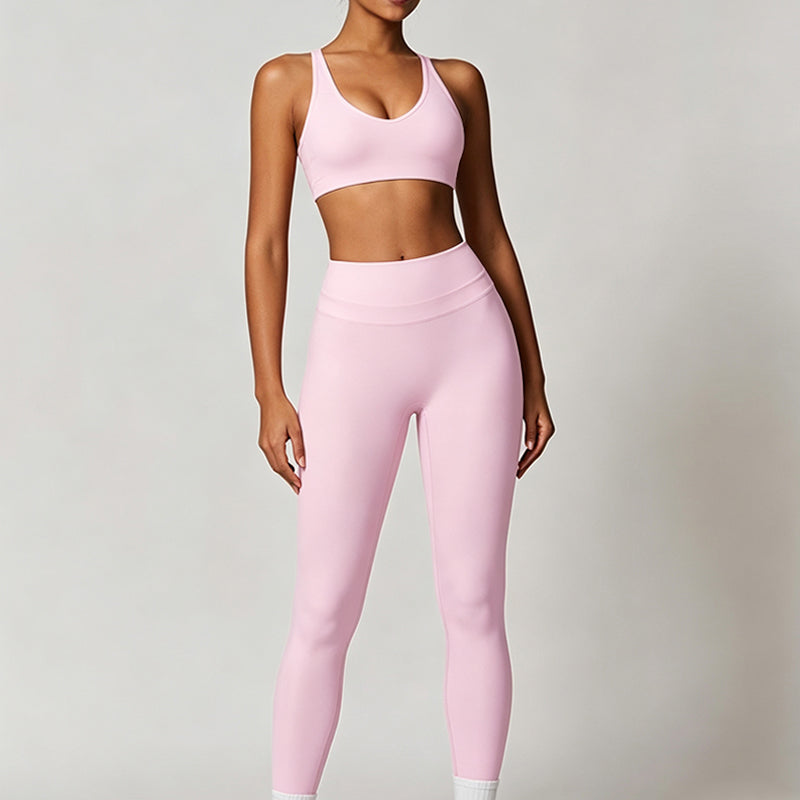 Women's sports bra and yoga pants set Pilates 2-piece set