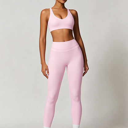 Women's sports bra and yoga pants set Pilates 2-piece set