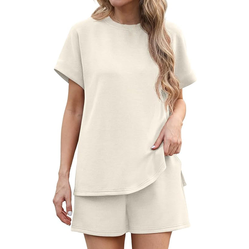 2 Piece Sets for Women Short Sleeve Shorts