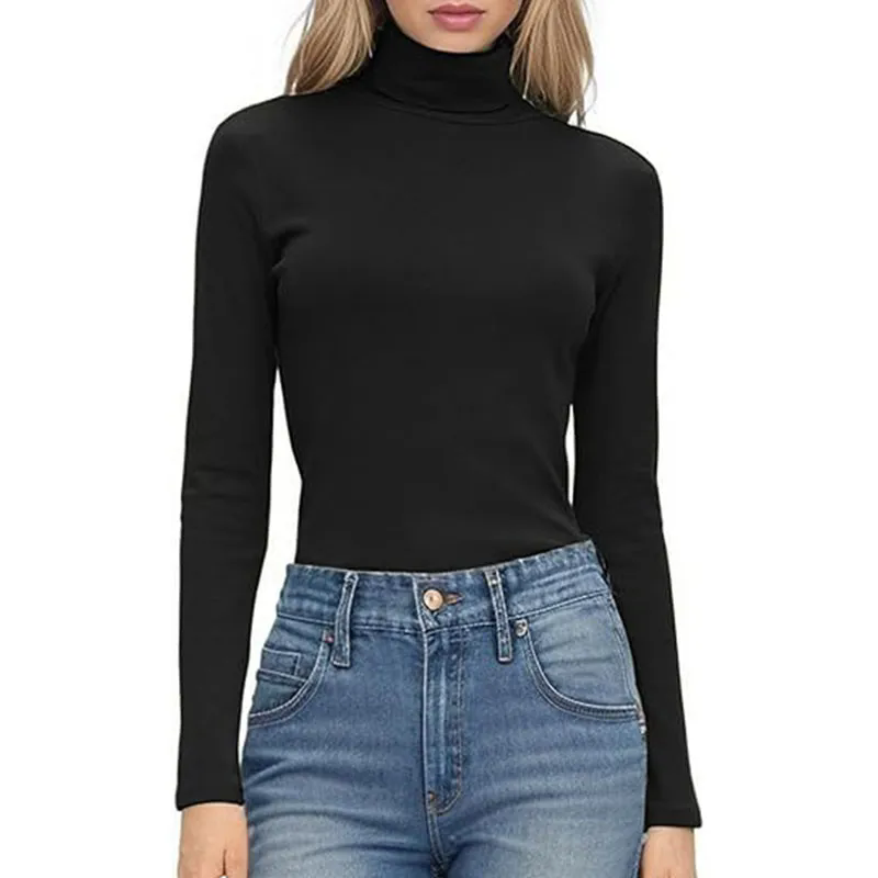 Long Shirt Stretchy Women Square Long Sleeve Shirts Lady Breathable Fabric Top