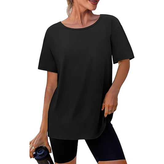 Womens T Shirts Trendy Workout Tee Casual Summer Top
