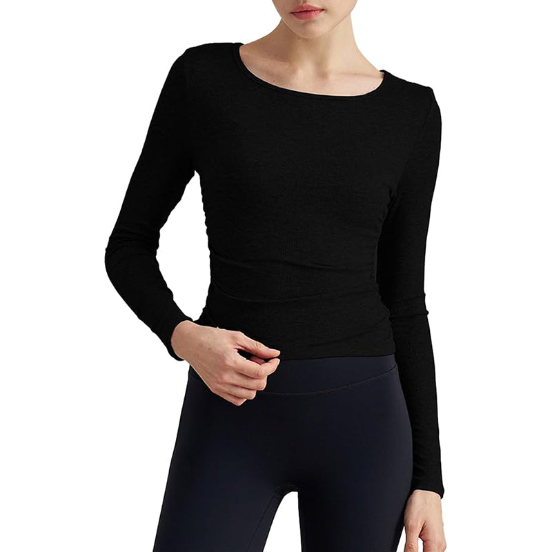 Long Sleeve Workout Shirts for Women Yoga Tops