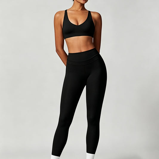 Women's sports bra and yoga pants set Pilates 2-piece set