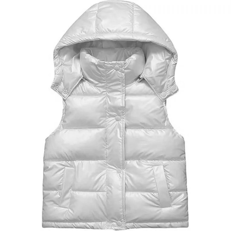 Sleeveless Vest Winter Warm Jacket with Detachable Hood