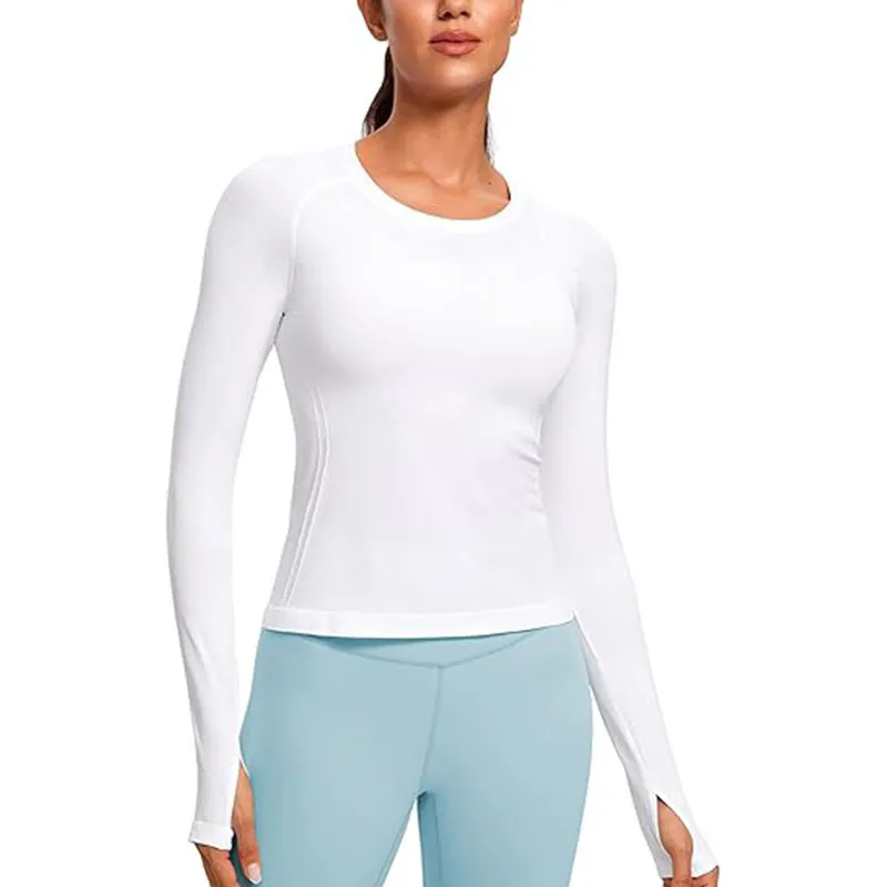 2025 Women Crewneck Cropped Sweatshirt Pullover Long Sleeve Shirts