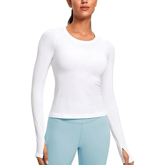 2025 Women Crewneck Cropped Sweatshirt Pullover Long Sleeve Shirts