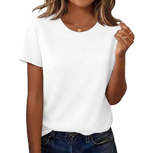 Women's Casual Short Sleeve T-Shirt Crewneck