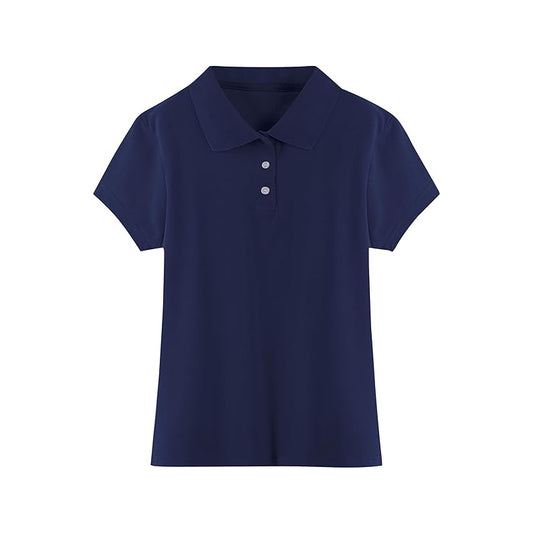 Women's Polo Shirt Short Sleeve Cotton Dry and Moisture Absorbing