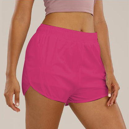 Women Running Shorts Quick Dry Bottom Loose Sport Yoga Liner Shorts