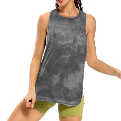 Women Loose Top Breathable O-neck Gym Athletic Tank Tops