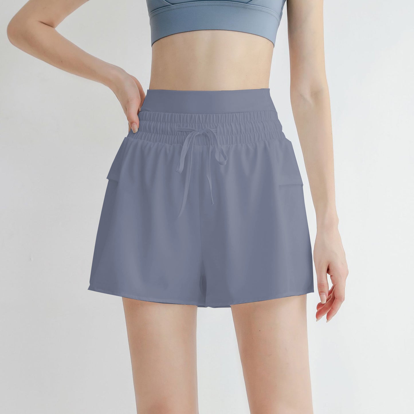 Women's Workout Shorts for Athletic Gym Running with Phone Pockets