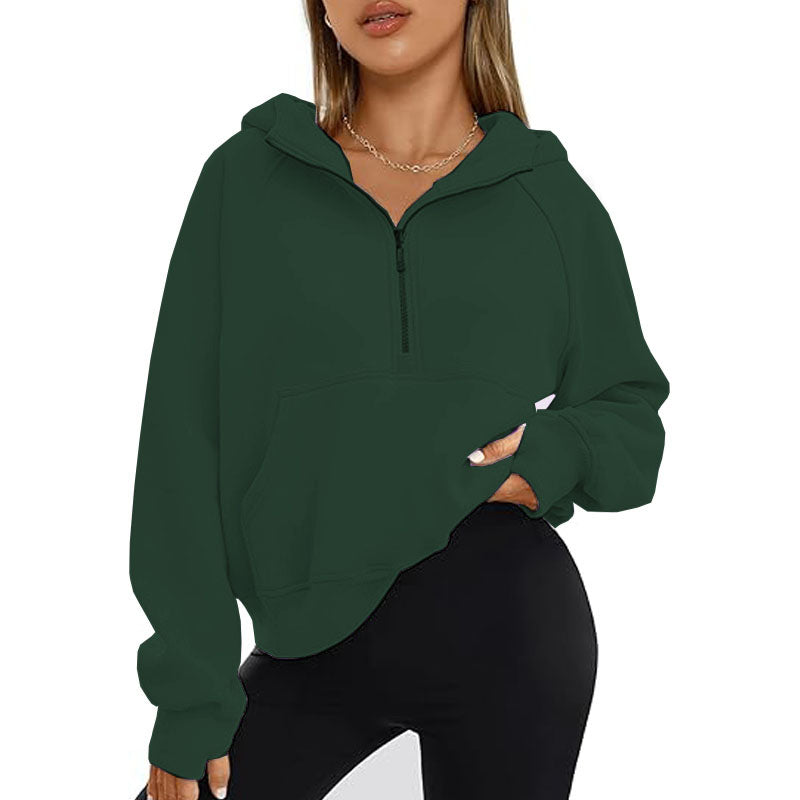 Womens Oversized Sweatshirts Fashion Half Zip Pullover Long Sleeve