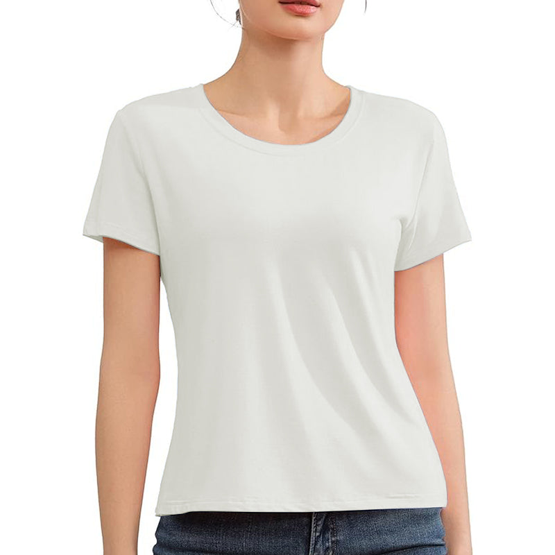 Women T-Shirts Slim Fitted Casual Basic Top