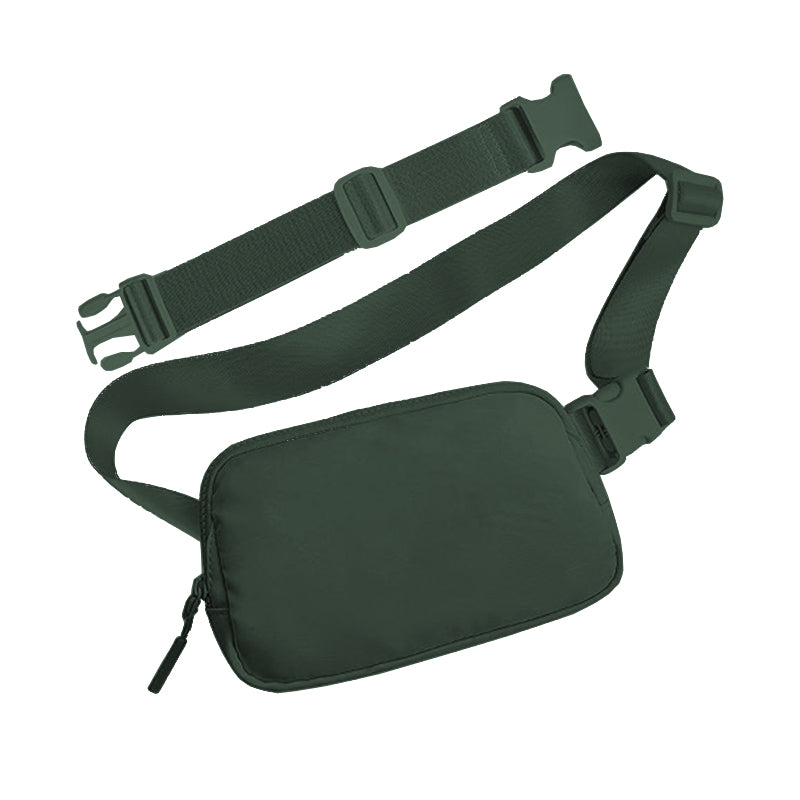 Zipper Fanny Pack Nylon Everywhere Belt Bag for Women