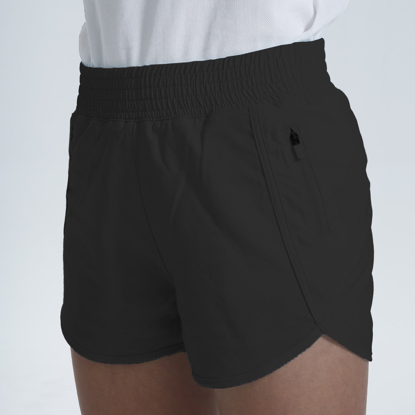 Girls Athletic Performance Dry-Fit Running Shorts with Drawstring