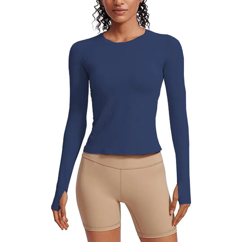 3 Color Women Crewneck Cropped Sweatshirt Pullover Long Sleeve Shirts