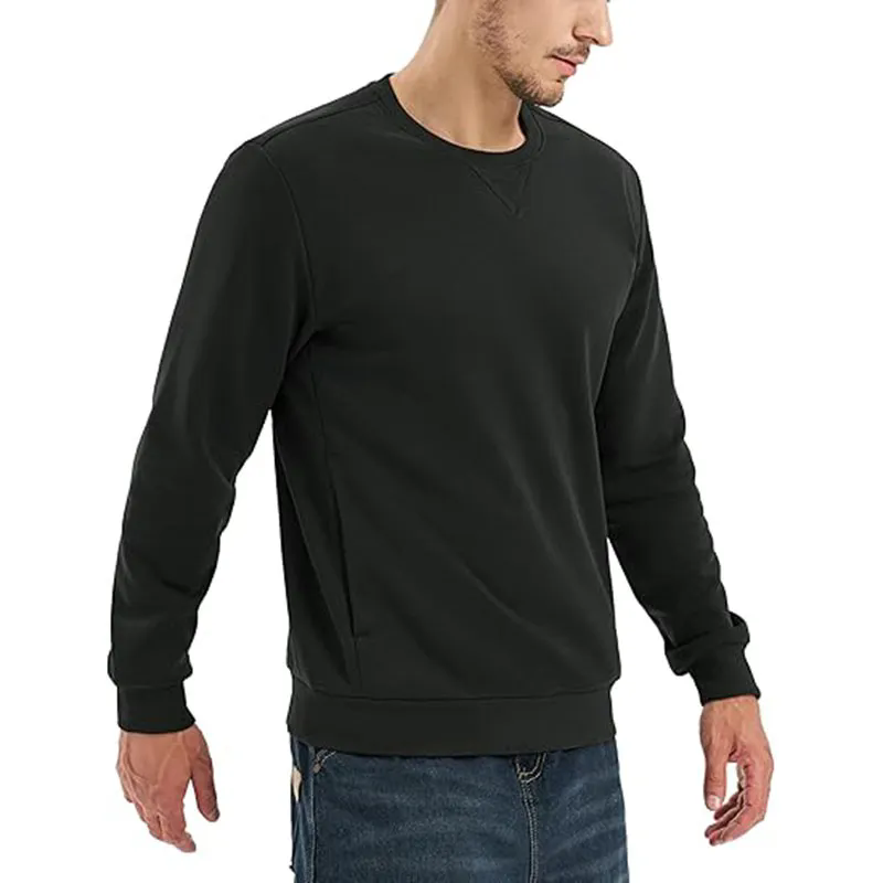 Men Crewneck Sweatshirt Casual Long Sleeve Pullover Sweatshirt