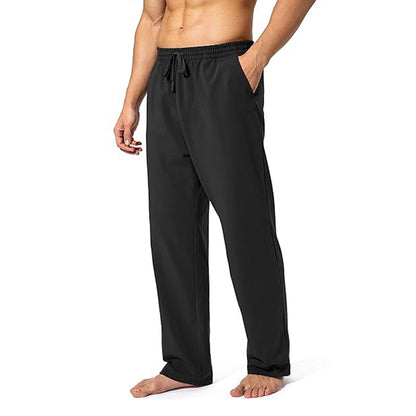 Men Cotton Yoga Sweatpants Athletic Lounge Pants