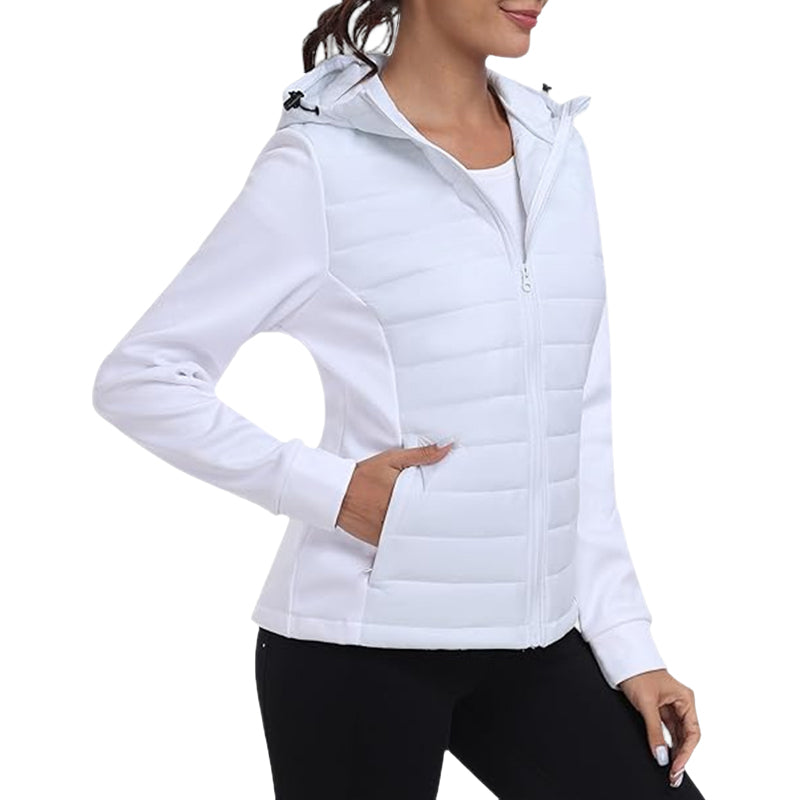 Women's Jacket with Hood Fleece Lined Warm Lightweight