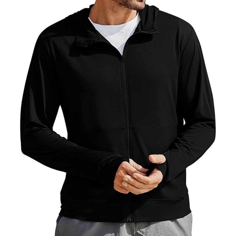 Men Soft Polar Fleece Jacket Lightweight Outdoor Recreation Full Zip Coat